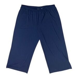 Bob Mackie 1XP Navy Blue Gaucho Pants Wearable Art Cropped Palazzo Lagenlook
